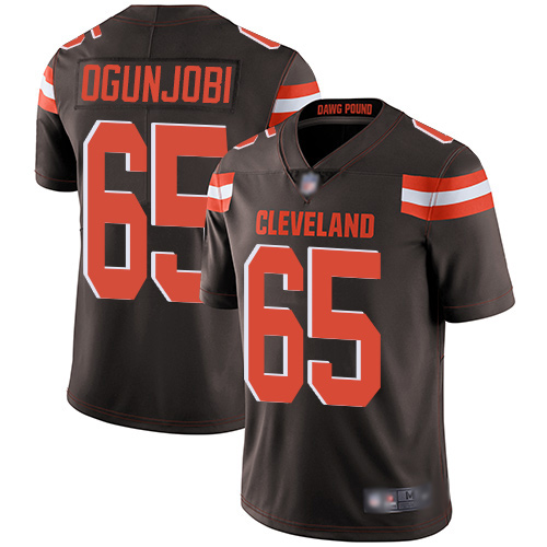 Cleveland Browns Larry Ogunjobi Men Brown Limited Jersey 65 NFL Football Home Vapor Untouchable